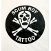 画像1: SCUM BOY TATTOO LARGE SKULL 7.1oz Tee Shirt  スカムボーイ タトゥー 半袖Tシャツ ホワイト 白 スカル (1)