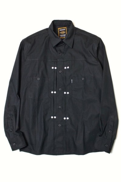 画像1: 【２０%OFF セール中】ViSE REDTAiL バイス レッドテイル CROSS Cotton L/S Shirt〔Black〕長袖シャツ  (1)