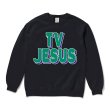 画像2: MAD MOUSE COMIC マッドマウスコミック TV JESUS SWEAT 8oz.裏起毛 スウェット トレーナー ブラック 黒【Ｌ、ＸＬ】 (2)