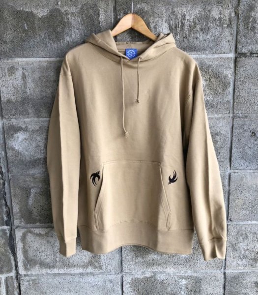 画像1: 【 SCUMBOY × LONG SET 】LSD-058 "FAMILY" PULLOVER HOODIE ( SAND KHAKI )スカムボーイ タトゥー × ロングセット プルオーバー スウェット パーカー（サンドカーキ）新品【サイズ M.L】 (1)