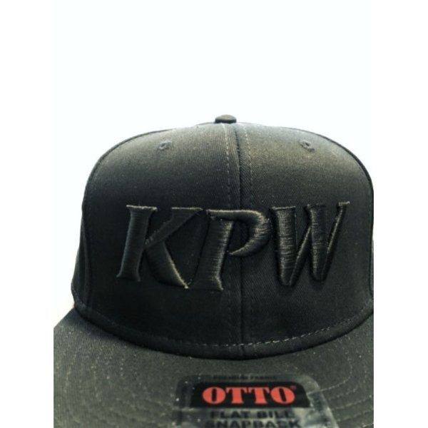 画像2: K.P.W(KAMIKAZE PAINTWORKS)  FLATVISOR CAP FIRE LIMITED EDITION フラットバイザーキャップ  ブラック (2)