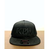 K.P.W(KAMIKAZE PAINTWORKS)  FLATVISOR CAP FIRE LIMITED EDITION フラットバイザーキャップ  ブラック