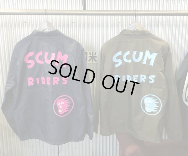 画像1: ※完売致しました!【限定販売】「SCUM RIDERS」-art work- SCUMBOY TATTOO COACH JACKET 「スカムライダース」スカムボーイ タトゥー ナイロン製 コーチジャケット【ネイビー/ピンク】＆【ブラウン/スカイブルー】 (1)