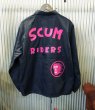 画像3: ※完売致しました!【限定販売】「SCUM RIDERS」-art work- SCUMBOY TATTOO COACH JACKET 「スカムライダース」スカムボーイ タトゥー ナイロン製 コーチジャケット【ネイビー/ピンク】＆【ブラウン/スカイブルー】 (3)