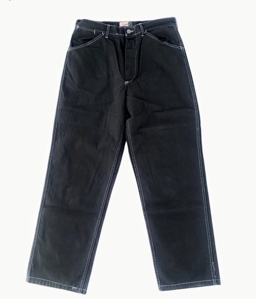 画像1: 【新作】Unknown Brothers Black Herringbone Pants 40s USMC Model アンノウン ブラザーズ ブラック ヘリンボーン パンツ【サイズ M.L】 40年代 アメリカ海兵隊モデル 新品 ワークパンツ (1)