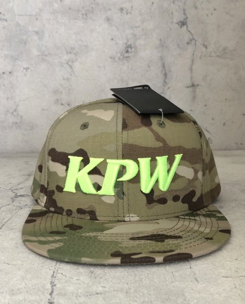 画像1: 【88別注】K.P.W(KAMIKAZE PAINTWORKS) × 88  KPW FVC MC LIMITED EDITION CAMO/GREEN フラットバイザーキャップ  迷彩/グリーン (1)
