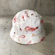 画像1: Brownie Caps（森製作所）コットン フラミンゴ バケットハット（ホワイト）ブラウニーキャップス 新品 キャップ 帽子 (1)