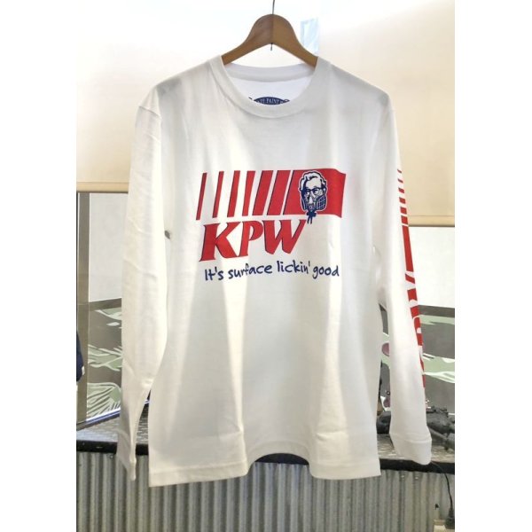 画像1: K.P.W(KAMIKAZE PAINTWORKS) LTシャツ 長袖Tシャツ ロンt ホワイト    (1)
